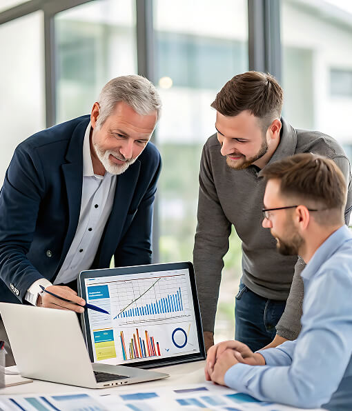 Elitarion advisers reviewing client portfolios